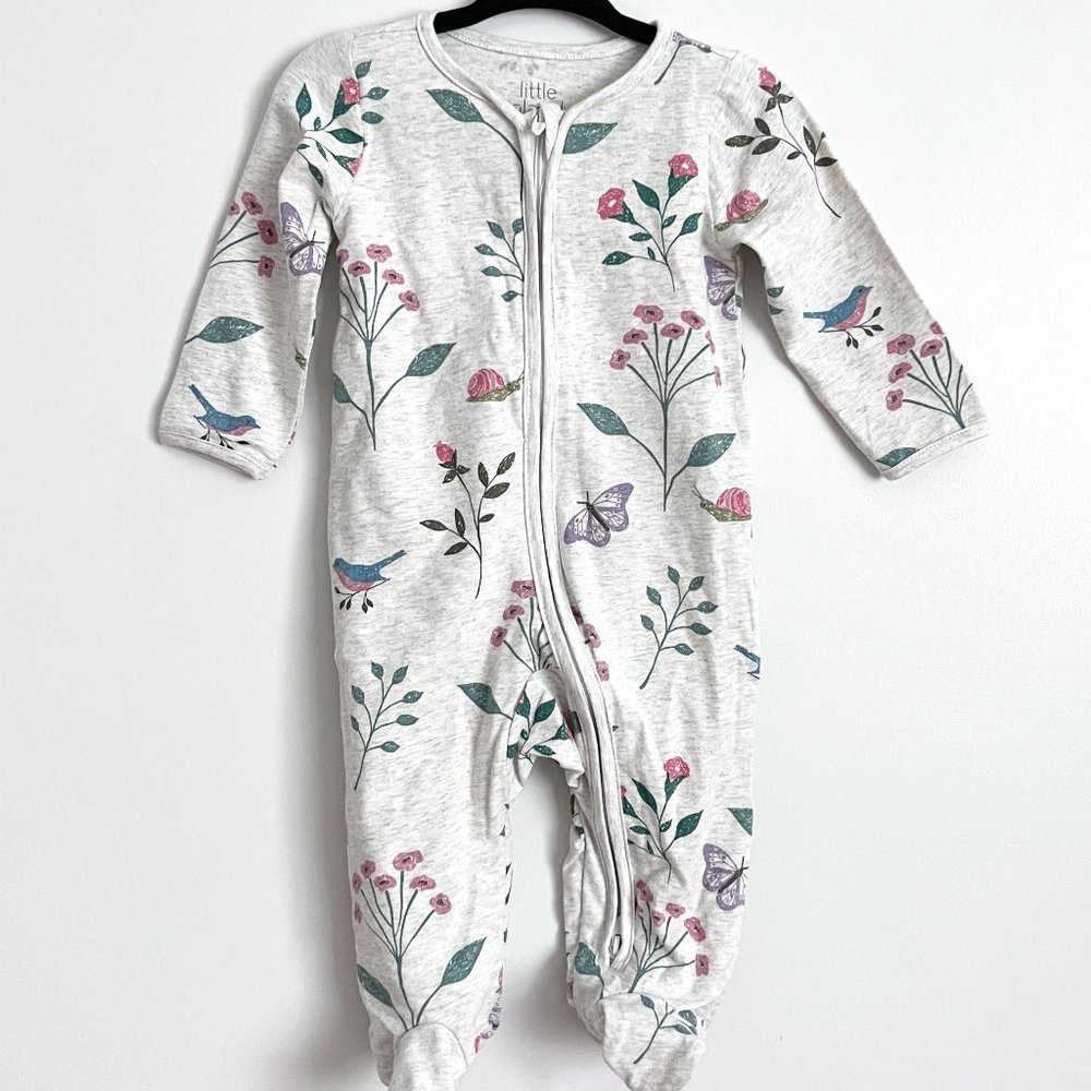 NEVER WORN! Floral Footie Pajama Onesie, Size 6 Months